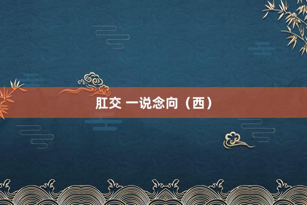 肛交 一说念向(西)